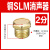 气动接头 电磁阀消声器 SLM铜平头消声器SLM-M5/01/02/03/04 铜 2分
