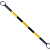 得豫工品 伸缩杆 路锥固定连接杆 PVC警示杆 方头2米黄黑连接杆 固定款 单位：个