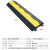 海斯迪克  线槽减速带 橡胶室外室内电缆保护槽盖线 PVC盖板二线槽1000*250*50mm HK-221