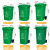 卫洋WYS-1044 户外环卫垃圾桶 灰色其他垃圾50L 小区物业带盖分类塑料垃圾箱果皮桶