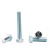 冰禹 BY-1093 8.8级碳钢镀锌六角螺栓 全部螺纹全牙 蓝白锌 GB5783 M16×50(P2.0) 10个