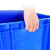 君制 加厚零件盒周转箱物料盒收纳盒配件筐塑料盒长方形五金工具盒物流箱 蓝色EU4316【400*300*170mm】