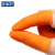 英思坦 防滑乳胶手指套（100只装）带麻点耐磨银行会计工业防护用 橙色 中号 3Z00247