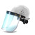 透明防护面罩帽面屏电焊打磨防冲击耐高温防飞溅防尘面具 白色帽+PC面屏1.5mm加厚