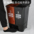 40升黑咖双桶上海分类垃圾桶干湿双桶脚踏式干湿分离垃圾桶带盖 蓝+黑 60L