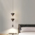 欧普锐卧室床头小吊灯极简创意设计师餐厅吧台灯现代简约个性房间吊线灯 吊灯A款-哑白色6.5cm 暖光