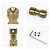 小型刚性黄铜联轴器顶丝固定传动轴铜材质连轴器内孔2/3/4/5/6mm 外径9长20内孔3.17mm-4mm
