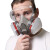 保罗岚芝防毒面具气体防护面罩 防尘毒套装+眼镜+10片棉+2个滤盒