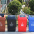 大杨102户外垃圾桶40L升棕色湿垃圾 无盖 加厚塑料果皮箱小区物业环保分类筒 定制