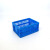 内倒式塑料折叠筐 出口常用 高强度物流标准胶框EU欧标 蓝色 带盖 240毫米