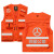 HKNA应急管理反光马甲定制印logo多口袋通信救援背心工作服安全服马甲 橙色 S95斤110斤