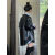 GVZY酷酷的女装套装秋款美式复古皮衣夹克女2023秋季新款美拉德正肩外 黑色外套+蓝色衬衫两件套 L 建议105-115斤