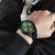 西铁城（CITIZEN）手表时尚潮流骚橙皮带防水光动能男士手表送礼情人节礼物 军绿BM8475-00X