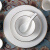 酒店摆台餐具四件套陶瓷会所包间盘碗碟饭店餐厅定制logo印字套装 金边三件套A款