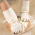 丁腈植绒防油耐高温加厚手套长款橡胶防水家务厨房水产防滑 白色加绒33厘米（2双） L