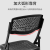 SOFS折叠椅家用餐椅舒适学习办公椅休闲塑料椅子靠背座椅会议椅培训椅 黑色 折叠免安装