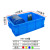 蓝色塑料周转箱长方形可配盖周转箱新料加厚仓库塑胶框熟料中转箱 700-220箱740*560*230mm 蓝色