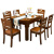 萱逸轩 实木餐桌椅组合现代简约折叠可伸缩两用家用吃饭小户型饭桌圆桌 胡桃色 1.5米单桌