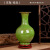 趣士多景德镇陶瓷器冰裂仿古官窑花瓶现代家居高35cm绿色葫芦+木质底座
