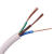 起帆（QIFAN）电线电缆 RVV3*1平方国标3芯电源线多股铜丝软护套线 白色100米