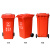 北京垃圾分类垃圾桶带盖大号四分类户外桶公共场合商用带轮 60L带盖分类