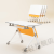 嘉轻 可折叠培训桌移动办公桌多功能课桌椅组合拼接会议桌教室小型长桌考试桌橙色 800*500*750