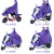 COFLYEE 厂家批发电动摩托车雨衣雨披骑行双帽檐成人母子款户外连体雨衣定制 紫色 7XL双人可拆卸双帽檐+镜套