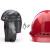 安全帽工地国标透气工作帽施工劳保电力工程建筑冬季棉安全帽 A3F红加棉内胆 组合