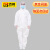 连体式防护服 工业防尘喷漆防护 一次性隔离衣连帽 白色 1件 厂家直送反穿衣1件