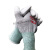 日本无尘手套PU涂层涂指碳纤维电子厂组装手套 浅灰色 M