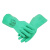 代尔塔/DELTAPLUS 201801 经济型丁腈防化耐磨长33厘米手套 绿色 8码 1副装