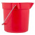 乐柏美商务用品 Rubbermaid FG296300RED 圆形BRUTE小桶9.5L红色