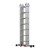 巴芬 折叠梯多功能铝合金加厚工程梯人字梯电工铝材梯 折叠梯 4折9步=直梯10.4米