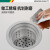 猛世不锈钢水槽商用厨房洗碗盘学校食堂洗手池洗碗池带水龙头双星水池左平台1.0厚MS-SX150060