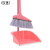 欧彤（OUTONG）TO-0069 扫把簸箕套装 车间工厂地面清洁工具塑料扫帚畚箕组合两件套 粉色