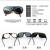 定制牛皮面罩眼镜电焊专用防光三色玻璃镜护目镜焊专用防护眼镜 2个装【白色】