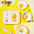 五和（WUHE）奶龙辅食碗儿童餐具婴幼儿宝宝碗耐摔防烫儿童水杯分格餐盘 双耳碗+勺子（500ml）