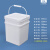 五金工具收纳塑料桶方形周转箱不锈钢配件收集桶工具零件分装 正方形桶-20L-白色