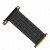 黑白PCIE 16X 真4.0 显卡延长线全速稳定 竖装支架套装 黑色-插槽90度 PCI-E X16 4.0 0.15m