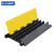 苏识 橡胶线槽减速带 大二线槽 黑黄色 1000×580×88mm PVC盖板+橡胶底座 约17.8kg 个