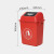 环卫卫生间大号厨房带盖塑料酒店户外教室学校垃圾桶长方形摇盖环 D1长方形桶60L(红色)带盖