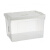 SHARPNESS 塑料收纳箱带提手多尺寸防尘收纳储存柜箱杂物桌面整理 白色