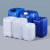 康迪普 堆码桶塑料桶方形蓝色化工原料废液密封桶 B款20L透明2个装