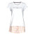 Tommy Hilfiger女装时尚舒适休闲套装圆领短袖T恤上衣潮流短裤白色粉色夏季2022新款 白色 L