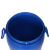 海斯迪克 HKW-22 工业级抱箍法兰桶手提塑料桶 广口带铁箍包装桶 60L（新料）