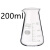 日本HARIO 10ml/20ml/50ml/100ml/200ml耐热玻璃量杯小型烧杯 200ML锥形广口三角瓶
