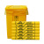 现货批发加厚手提式 一次性平口式黄色垃圾包装袋定制 平口式【100*120cm】5丝，400个/件