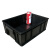 海斯迪克 HKW-71 防静电周转箱 电子元件物料盒黑色塑料收纳箱 24号620*430*155无盖