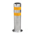 巨成 不锈钢警示柱 道口路桩 反光立柱防撞柱护栏 159*550mm 厚度1.5mm不锈钢警示柱-固定款