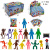 喜煌彩虹朋友伙伴盲盒袋roblox全套塑料卡片玩具模型小蓝人 16个彩虹盲袋随机公仔+卡片